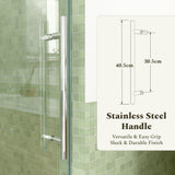 56-60"W x 72"H Frameless Sliding Shower Door Enclosure