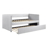 Daybed with Trundle Engineered Wood Gray