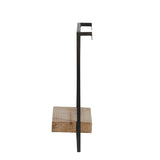 Iron and Wood Wall Shelf 15.7" x 5.9" x 17.7" Cabinet Decor
