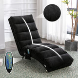 Luxury Upholstered Chaise Lounge, Vibration Relaxation, Fixed Back Recliner