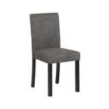 Fabric Dining Set Black/Light Gray