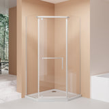 Frameless Neo-Angle Pivot Shower Door 36x36x72" Tempered Glass