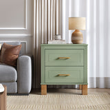Solid Wood Nightstand Sage Green