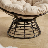 Metal Outdoor Chair Swivel Beige