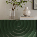 Sideboard Buffet Cabinet, 59"Green Accent Cabinet with 4 Doors