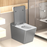 Square Smart Toilet with Built-in Tank for Bathroom, Remote Control