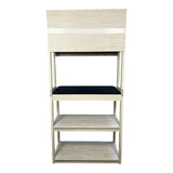 31.5" White and Black color 5-Tier Bakers Rack for Kitchen with Storage