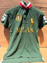 Polo Ralph Lauren Big Pony Custom Fit Milan City Edition Polo Shirt - Forest Green - Size S