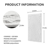 3D Faux Stone Wall Panels, 8 PCS PU Wainscoting Panel for Interior Wall Decor