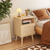 Engineered Wood Nightstand Oak