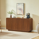64' Buffet Sideboard Cabinet with Storage,Modern Vertical Fluted Entryway Cabine