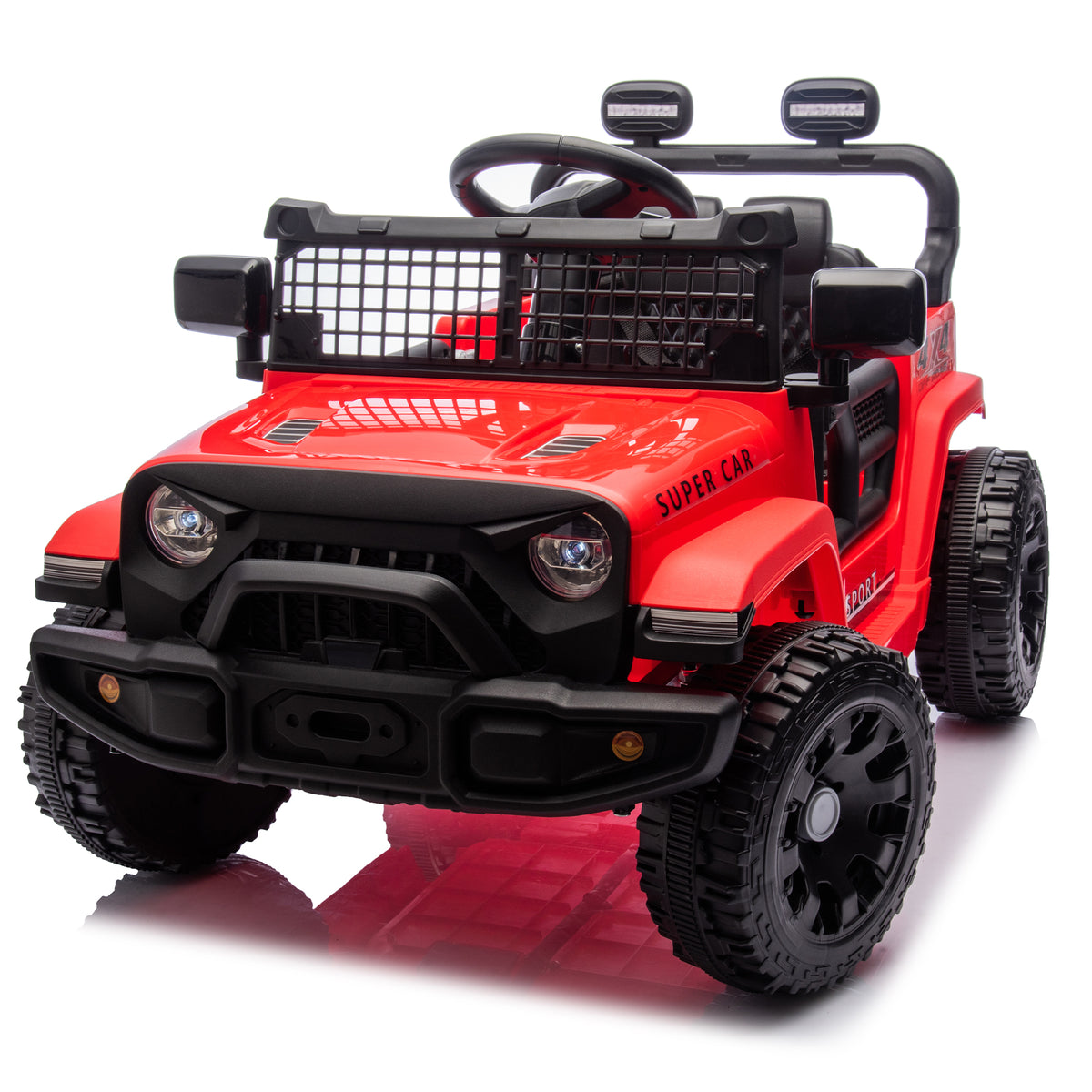 24V Kids Ride on Car W/Parents Control,Four-wheel suspension,2WD,Power display,B