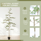 6ft Artificial Olive Tree, Realistic Faux Potted Plant in Black Pot, Indoor & Co