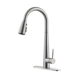 Single Handle Stainless Steel Kitchen Sink Faucet Pull Down Sprayer