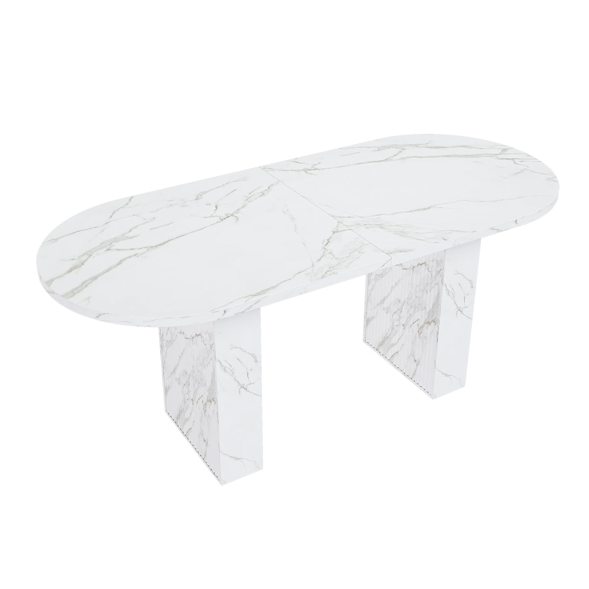Engineered Wood Dining Table White 37"