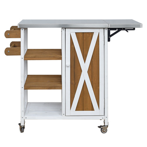 Foldable Outdoor Kitchen Island Stainless Steel Worktop