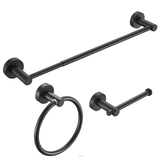 Matte Black Aluminum Towel Bar Set 3-Piece 16-27