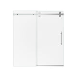 56-60"W x 72"H Frameless Sliding Shower Door Enclosure