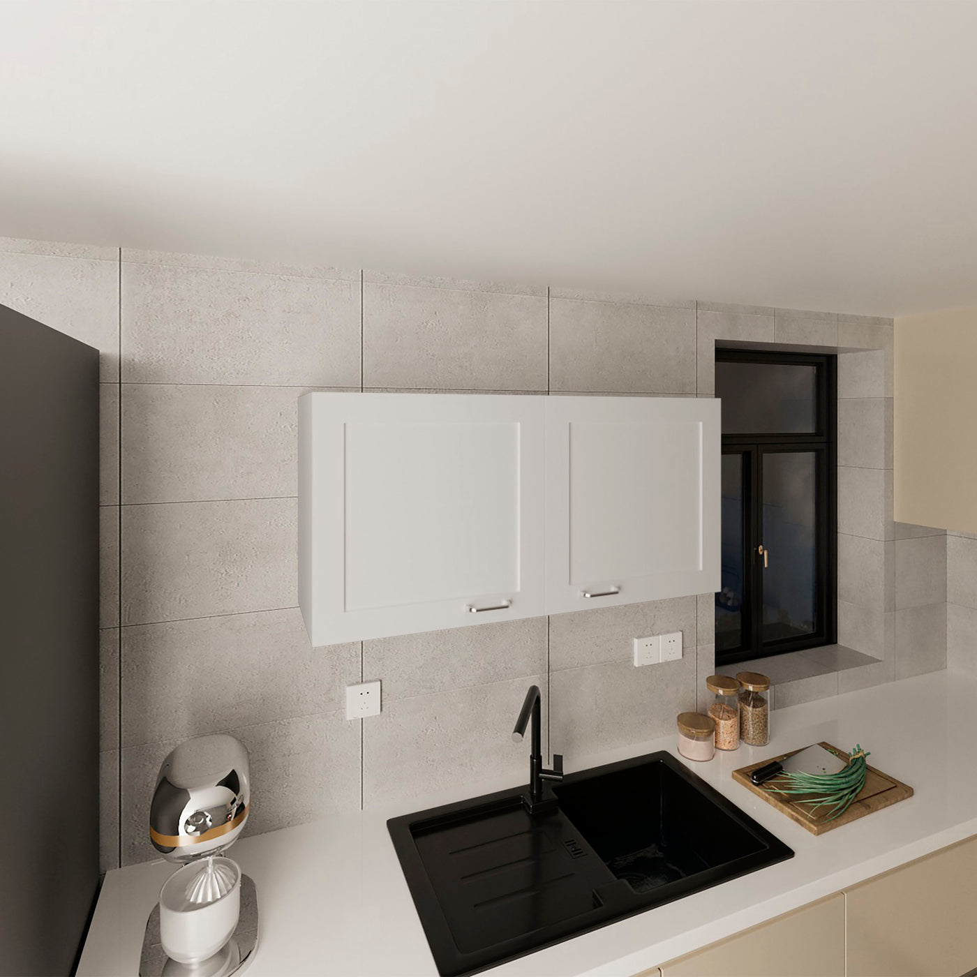 White 2 Door Wall Cabinet