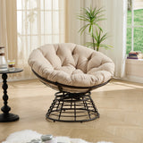 Metal Outdoor Chair Swivel Beige