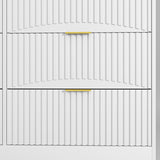 6-Drawer Engineered Wood Dresser White 47"