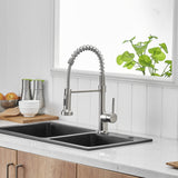 Commercial Kitchen Faucet Pull Down Sprayer Single Handle Lever