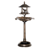 3-in-1 Garden Bird Bath Bowl Pedestal Feeder Planter