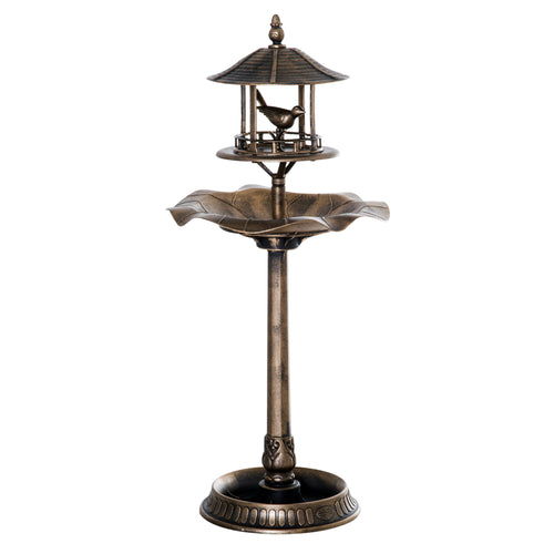 3-in-1 Garden Bird Bath Bowl Pedestal Feeder Planter