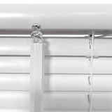 Cordless 1' Light Filtering Vinyl Mini Blinds, White, 31' x 48'