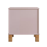 Solid Wood Nightstand Pink