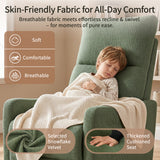 Velvet Recliner Swivel Power Dark Green