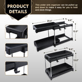 Pull-Out Cabinet Organizer - Under Sink Storage Drawer - Black