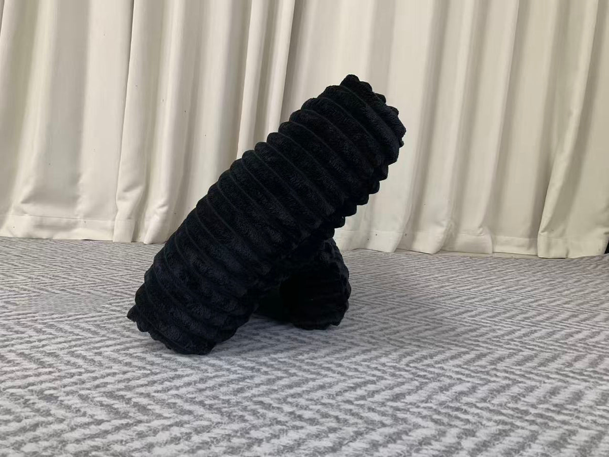 Sofa back cushion-plush-black