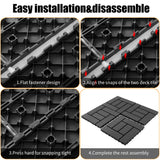 12-inch ZZ style interlocking deck tiles