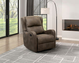 Brown Microfiber Reclining Chair Living Room Seating