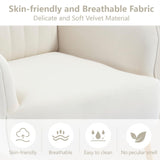 Velvet Accent Chair Beige