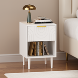 Engineered Wood Nightstand White