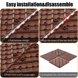 Plastic interlocking decking tiles, 44 packs of terrace decking tiles