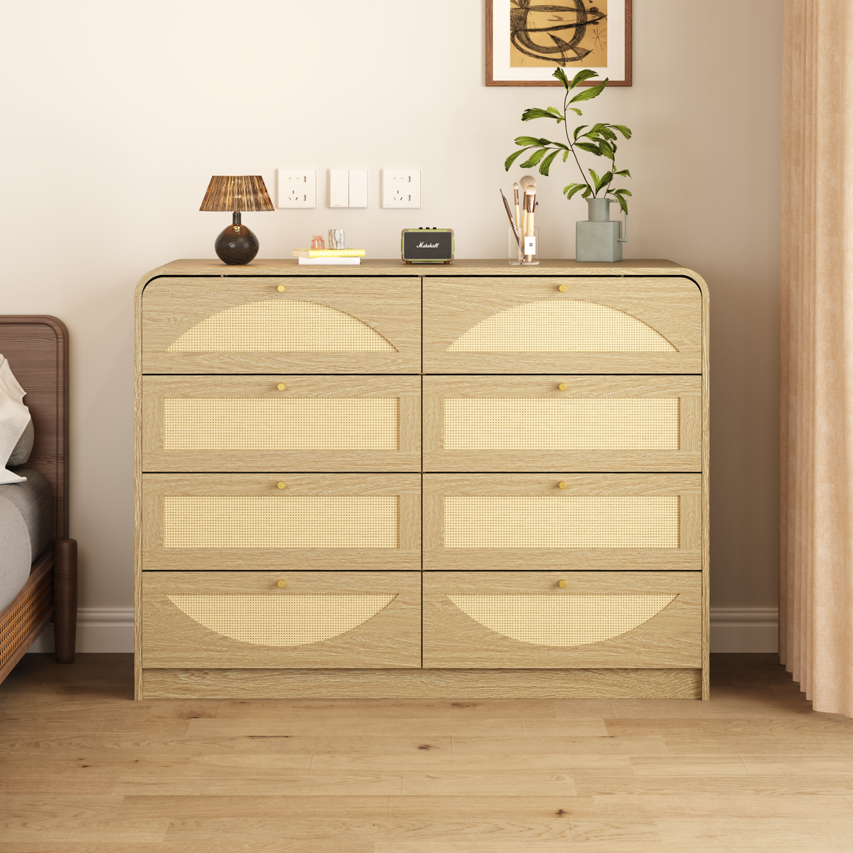Engineered Wood Dresser Natural 47"