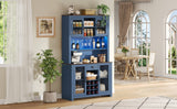 70.9" Kitchen Pantry Storage Cabinet Rustic Buffet Cabinet