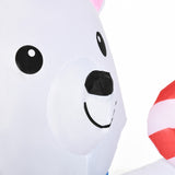 Outsunny 5ft Christmas Inflatables Outdoor Decorations Blessed Polar Bear and Pe