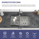 Double Bowl(50/50) Undermount Sink- 30"x19"x10" Double Bowl Kitchen Sink