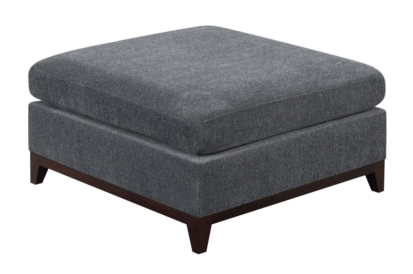 Ash Chenille Fabric Modular Ottoman Cushion