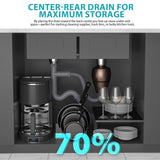 Double Bowl (50/50) Undermount Kitchen Sink- 33"x19"x10" Gunmetal Black 16 Gauge