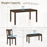Wood Dining Set Walnut