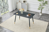 Stone Dining Table Dark Gray