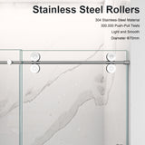 44"-48"W*76" H Frameless Single Sliding Shower Door