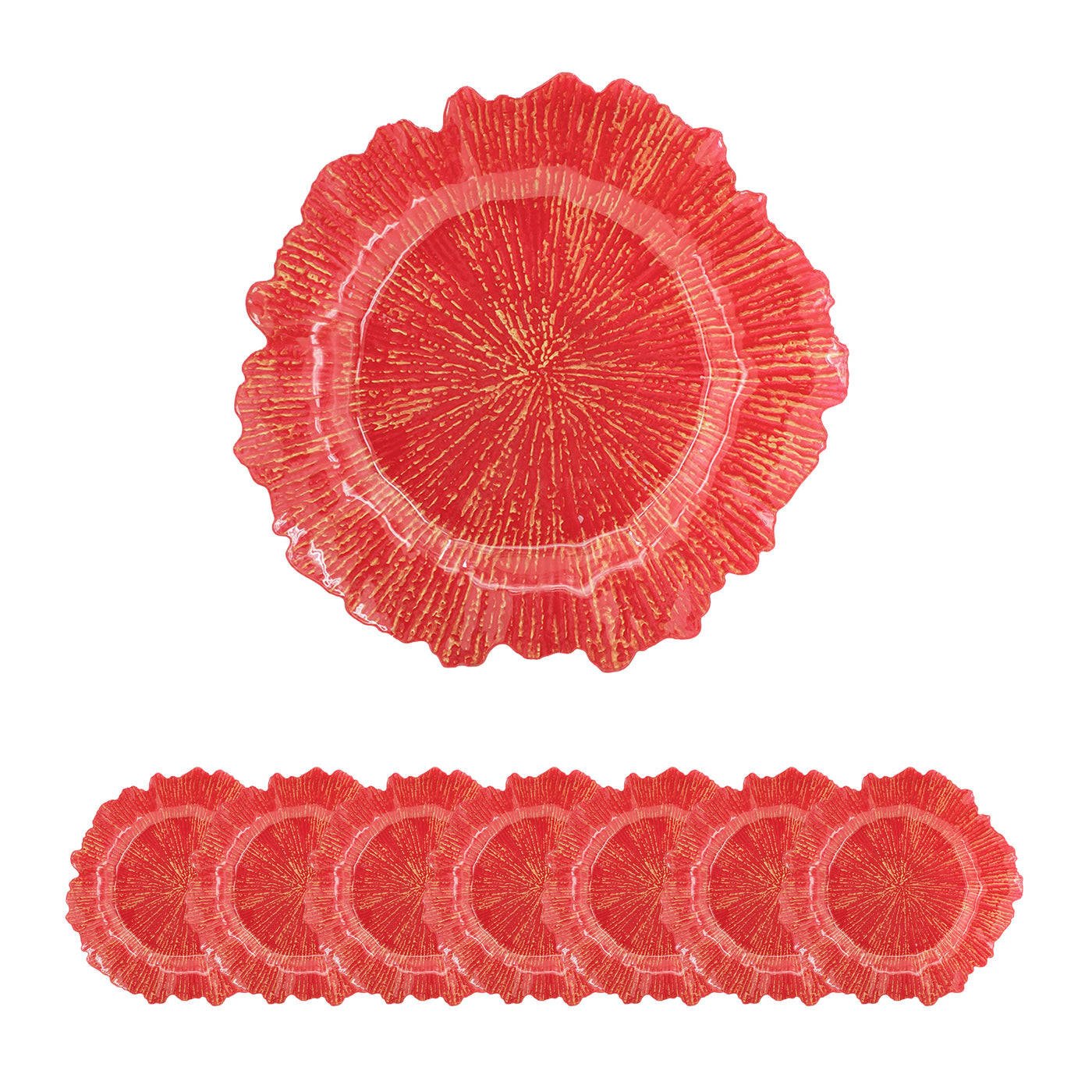8 Pack Reef Plastic Charger Plate 13