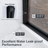 56"-60"W*60" H Semi-Frameless Double Sliding Shower Door, Bypass Shower Door