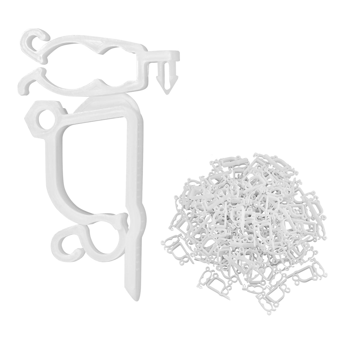 Christmas Light Clips, 200 Pack, Weatherproof Holiday Outdoor Lighting Hanging H